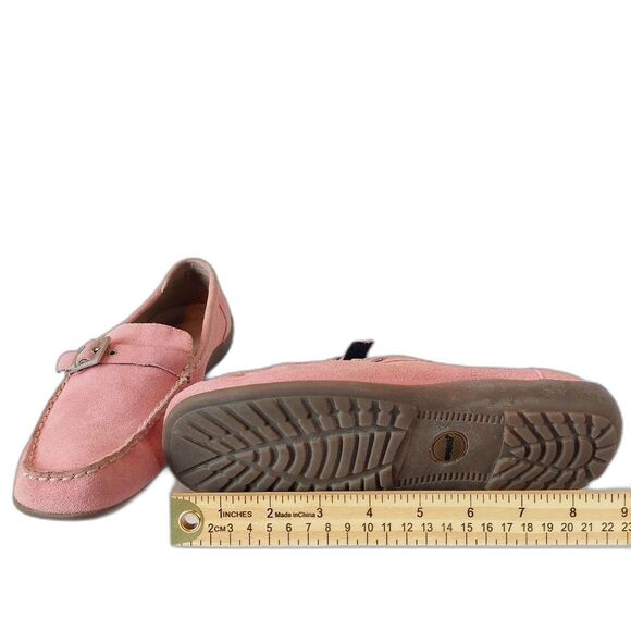 VTG 60s 70s 80s Sporto Pink Suede Buckle Loafers Sz 7.5 - Picture 10 of 11